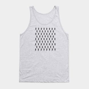 Grey Cat Polka Dot Pattern Tank Top